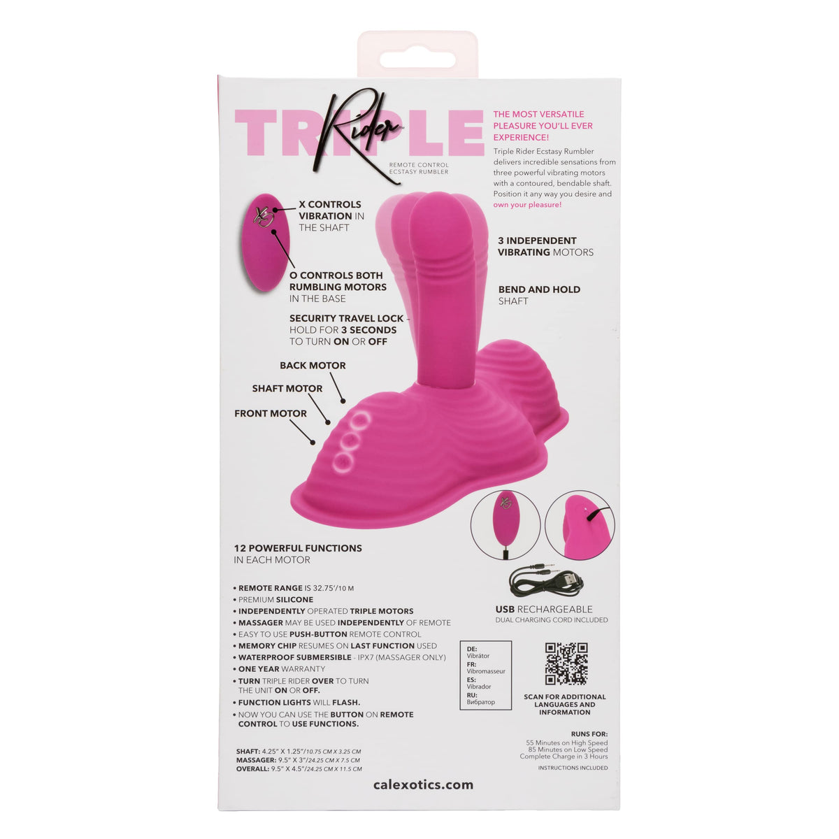 CalExotics Triple Rider Remote Control Ecstasy Rumbler