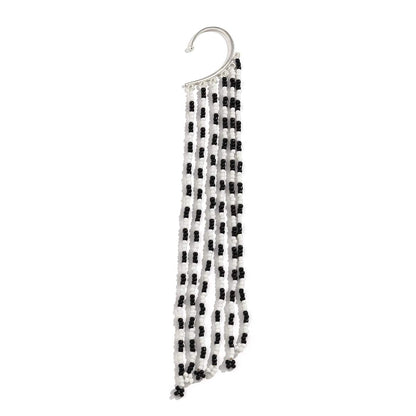 Black & White Howlite Tassel Ear Cuff