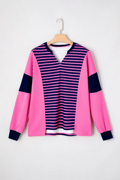 Threaded Pear Haven Stripe Loose Fit Long Sleeve Top