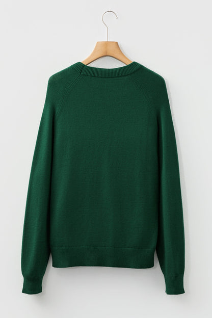 Threaded Pear Merry Christmas Raglan Sleeve Sweater