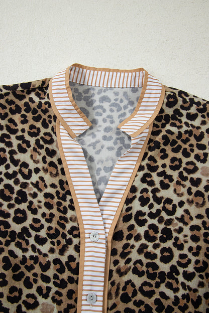Threaded Pear Jordyn Contrast Striped Trim Shirt