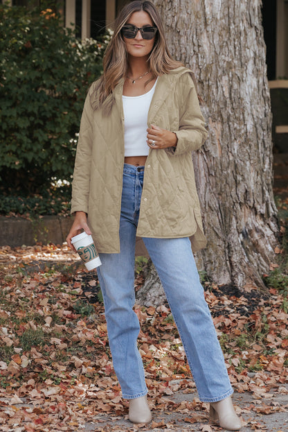 Threaded Pear Amelia Snap Hooded Puffer Coat