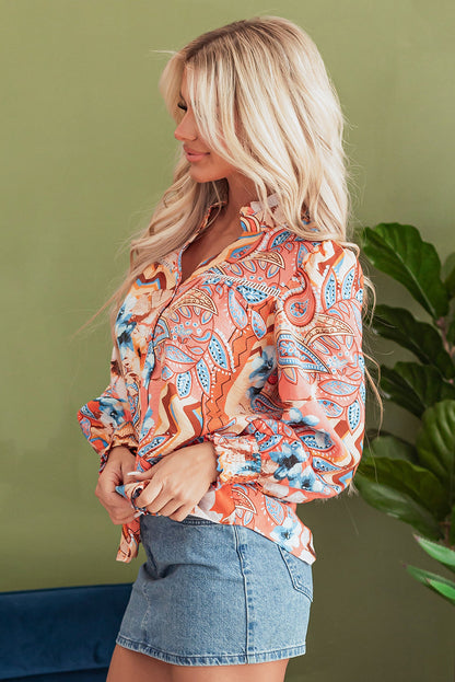 Threaded Pear Leighton Floral Buttoned Loose Shirt