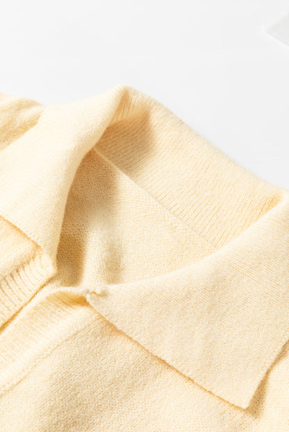 Threaded Pear Briella Colorblock Stripe Collared Sweater