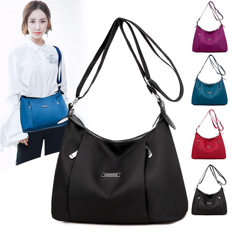 Fashion Oxford Cloth Shoulder Bag | Simple Lightweight Women’s Crossbody Bag | Waterproof Nylon Daily Sling Purse | Minimalist Multi-Pocket Travel Messenger Bag