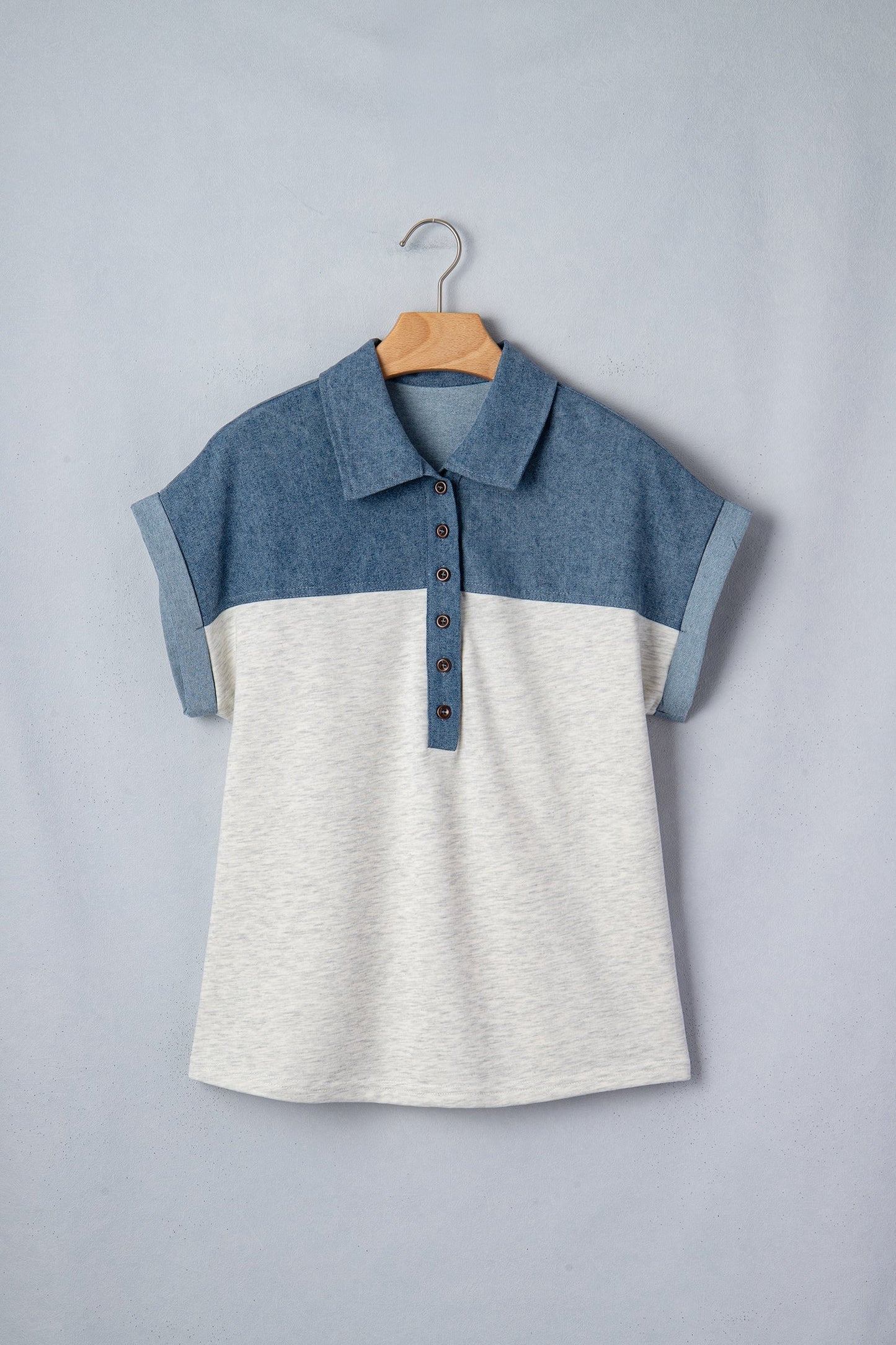 Threaded Pear Ivey Collar Short Sleeve Top