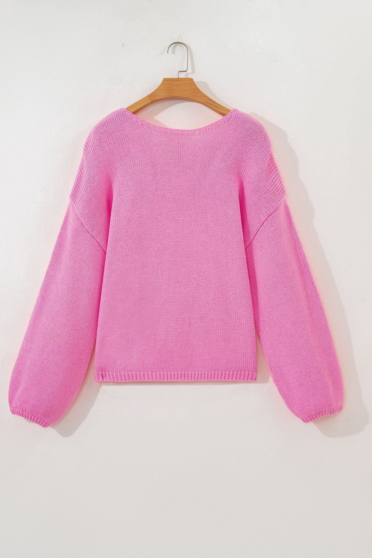 Threaded Pear Olivia Backless Bubble Sleeve Sweater