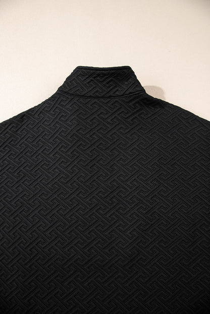 Threaded Pear Saige Half Zipper Collared Sweatshirt