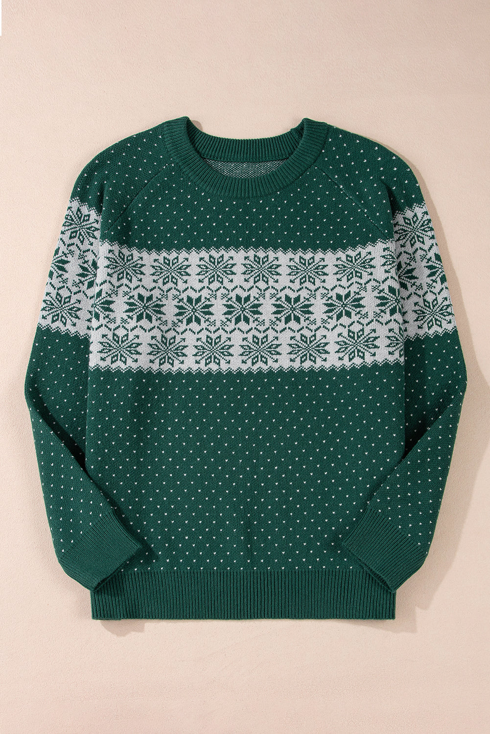 Threaded Pear Abigail Pattern Drop Shoulder Sweater