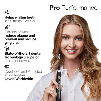 AquaSonic Black Series PRO – Ultra-Whitening Electric Toothbrush