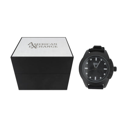 American Exchange Men's Black And Silver Watch 5413