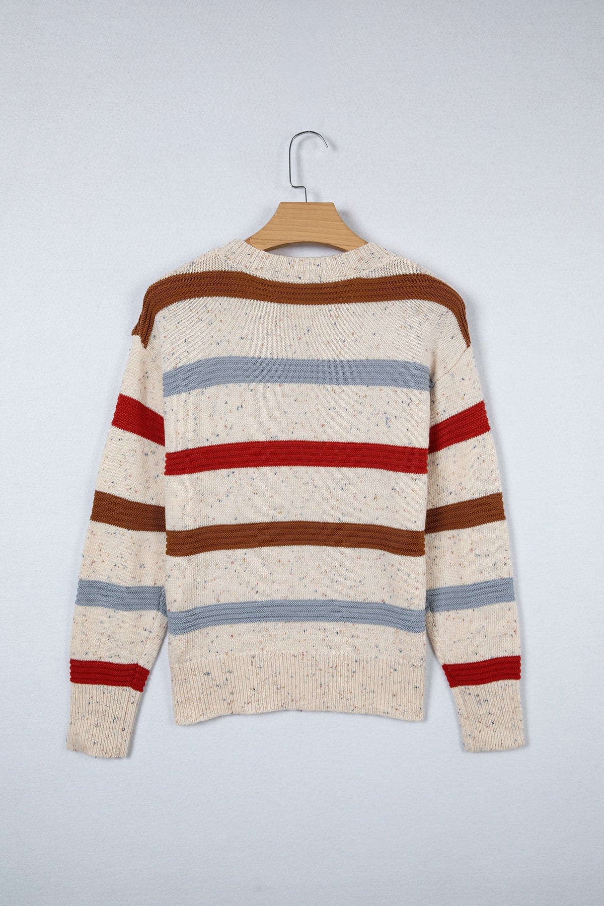 Threaded Pear Vivienne Shoulder Heathered Knit Sweater