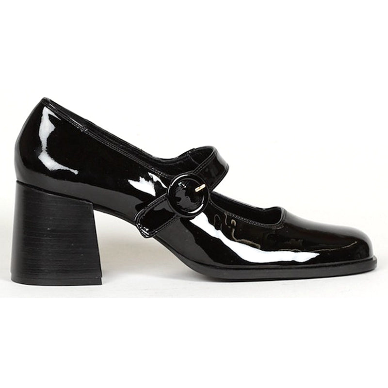 Women’s New Mary Jane Chunky High Heels | Elegant One-Word Buckle Strap Pumps | Retro Square Toe Block Heels | Trendy Office & Streetwear Mary Janes for Women