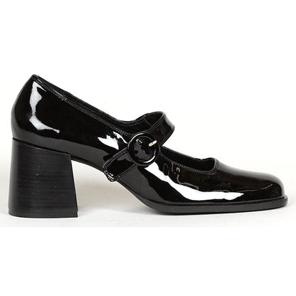 Women’s New Mary Jane Chunky High Heels | Elegant One-Word Buckle Strap Pumps | Retro Square Toe Block Heels | Trendy Office & Streetwear Mary Janes for Women