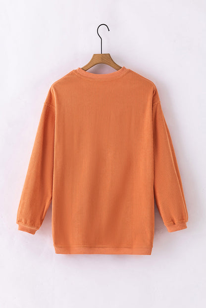 Threaded Pear Kamryn Ribbed Corduroy Oversized Sweatshirt