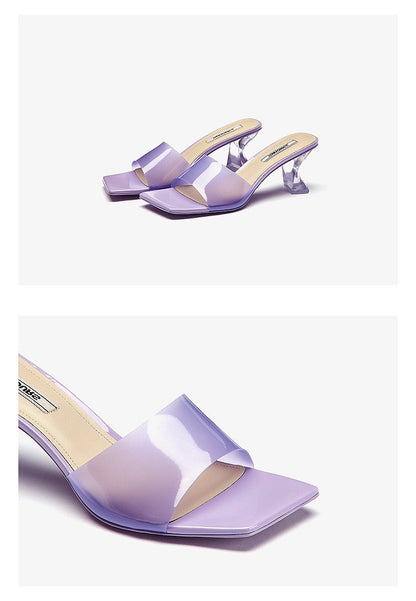 Women’s Elegant Crystal Chunky Heel Sandals | Sparkling Rhinestone High Heeled Sandals | Comfortable Block Heel Party Shoes | Glamorous Bridal & Evening Sandals