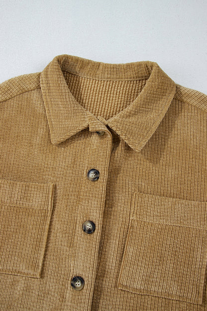 Threaded Pear Giuliana Patched Up Corduroy Shacket