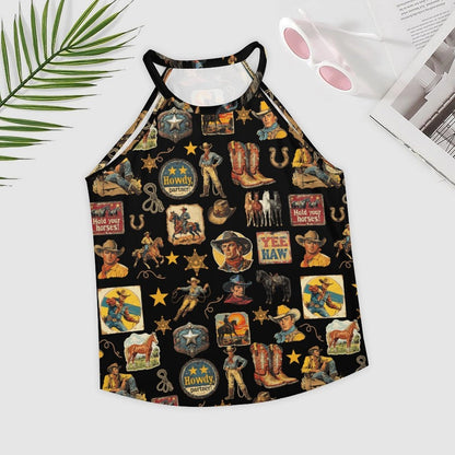 Baha Ranch Vintage Cowboy Collage Western Tank Top