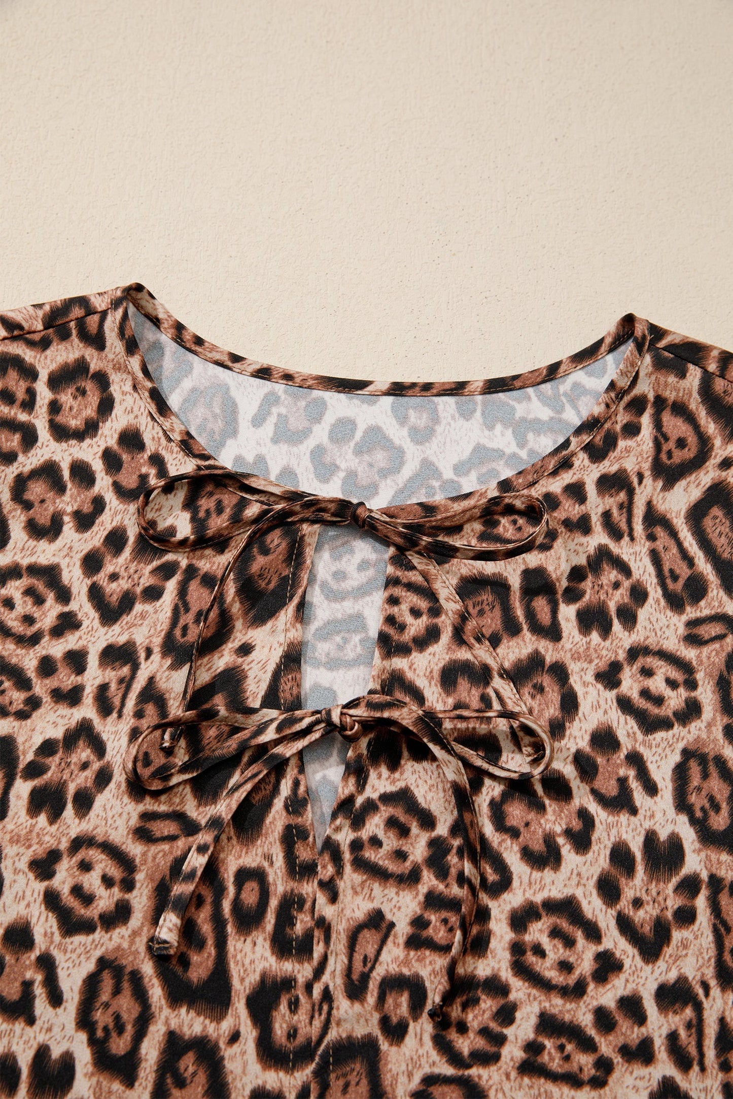 Threaded Pear Promise Tie Puff Sleeve Blouse