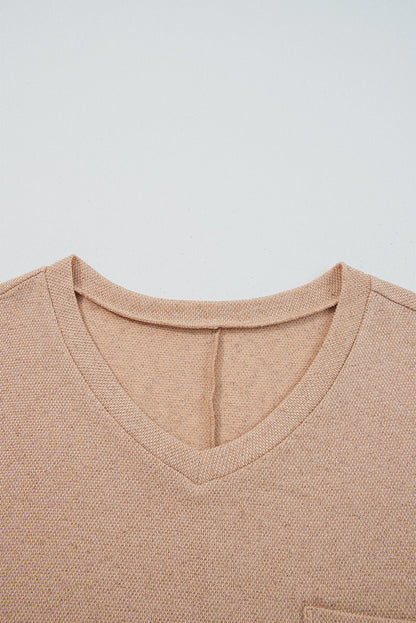 Threaded Pear Abby Shoulder Knit Tunic PLUS Top