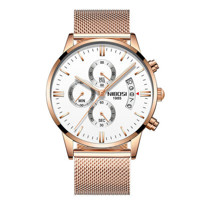 Men’s Luxury Fashion Wristwatch | Classic Business Casual Quartz Watch | Elegant Stainless Steel Men's Timepiece | Premium Waterproof Minimalist Watch for Men