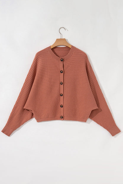 Threaded Pear Parker Button Front Dolman Sleeve Sweater Cardigan