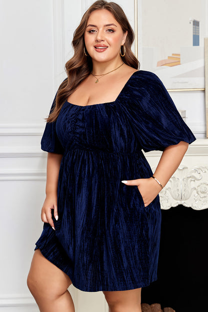 Threaded Pear Kataleya Short Puff Sleeve PLUS Dress