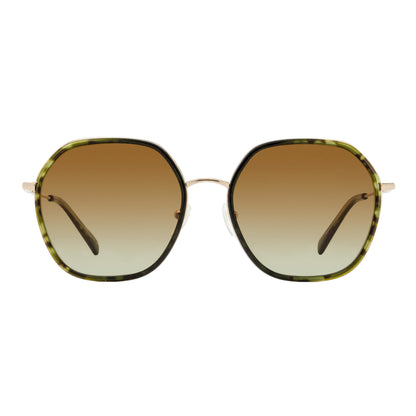 Longchamp Geometric Rimmed Sunglasses LO163S 743 Gold/Vintage Havana 58mm