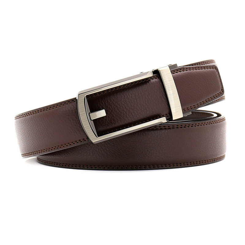 Men’s Luxury Genuine Cowhide Pant Belt | High-Sense Casual & Formal Executive Waistband | Trendy Minimalist Classic Leather Belt | Luxury-Label Statuesque Radiant Accessory | 2026 High-Fashion Emerald-Luxe Essential