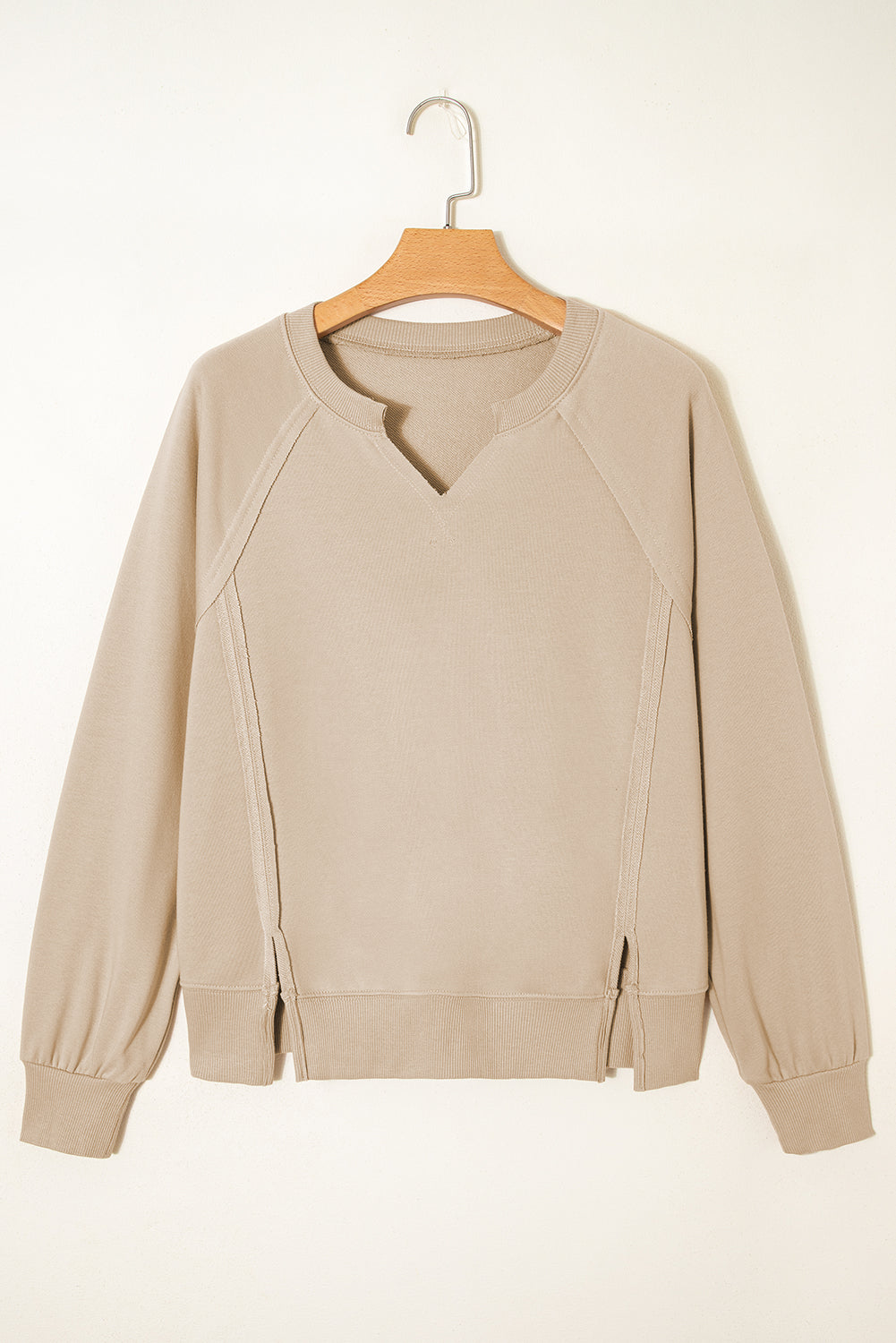 Threaded Pear Ashley Sleeve Side Slit Sweatshirt