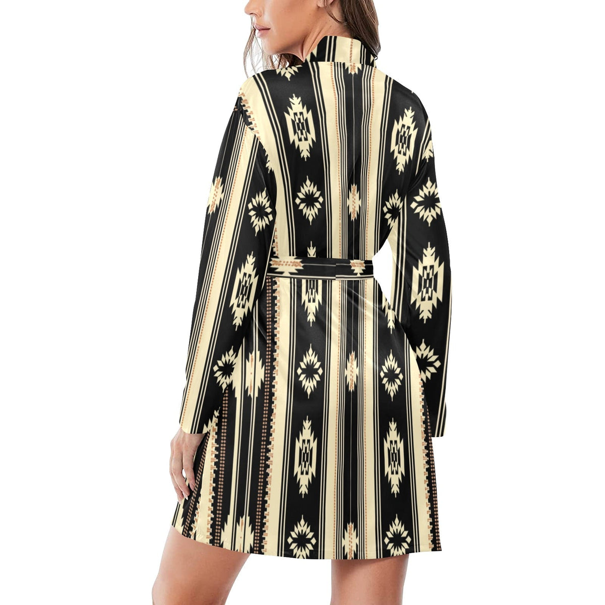 Baha Ranch Colores de Mexico Santa Fe Aztec Satin Robe