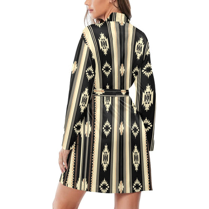 Baha Ranch Colores de Mexico Santa Fe Aztec Satin Robe