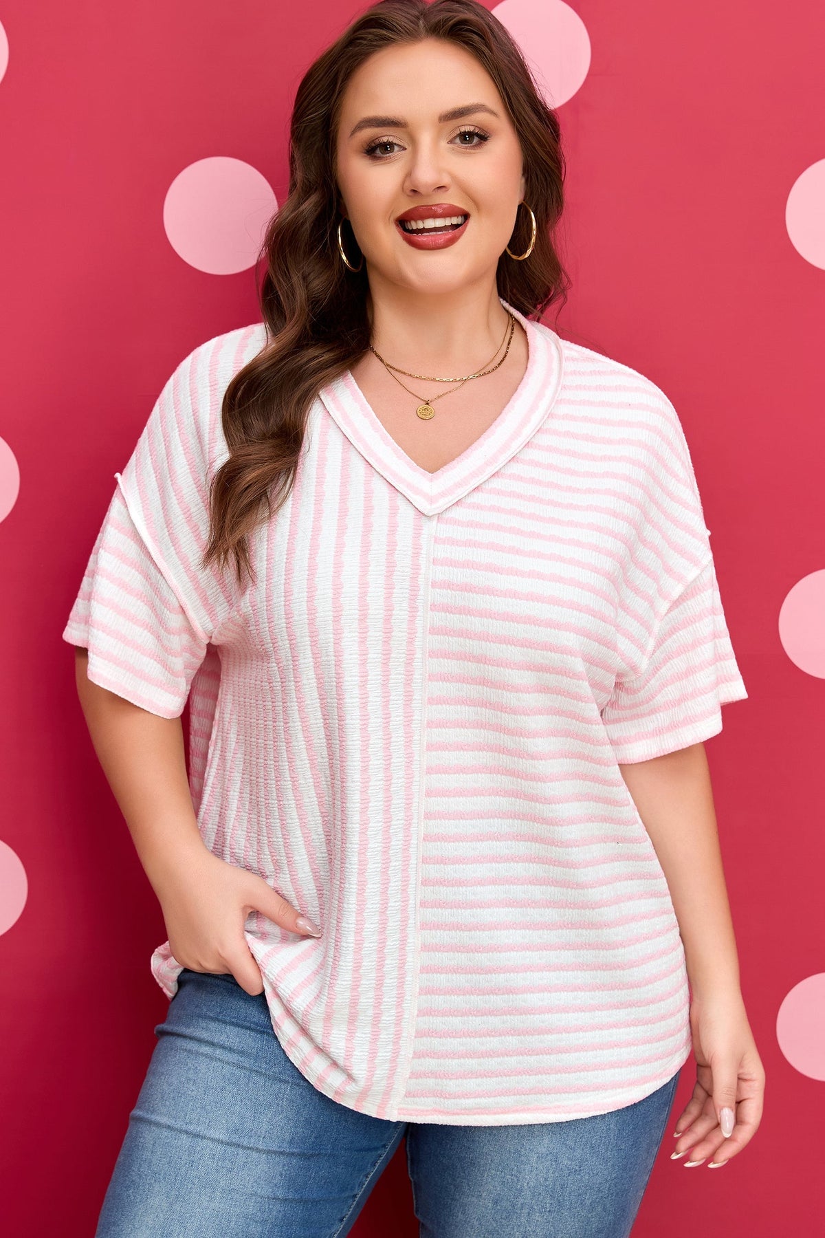 Threaded Pear Nora Seam Patchwork T PLUS Shirt