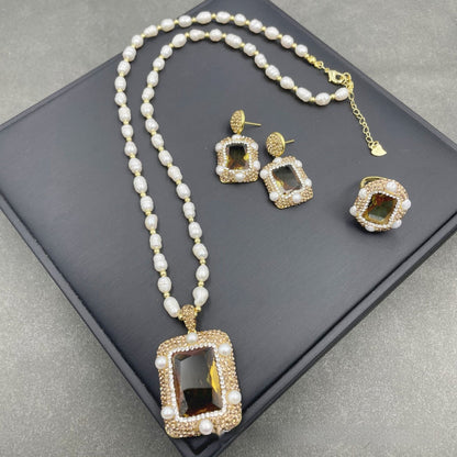 French Style Photosensitive Stone Jewelry | Light Luxury Color-Changing Pendant Necklace | European Aesthetic Luminous Jewelry for Women | Romantic Gift for Her