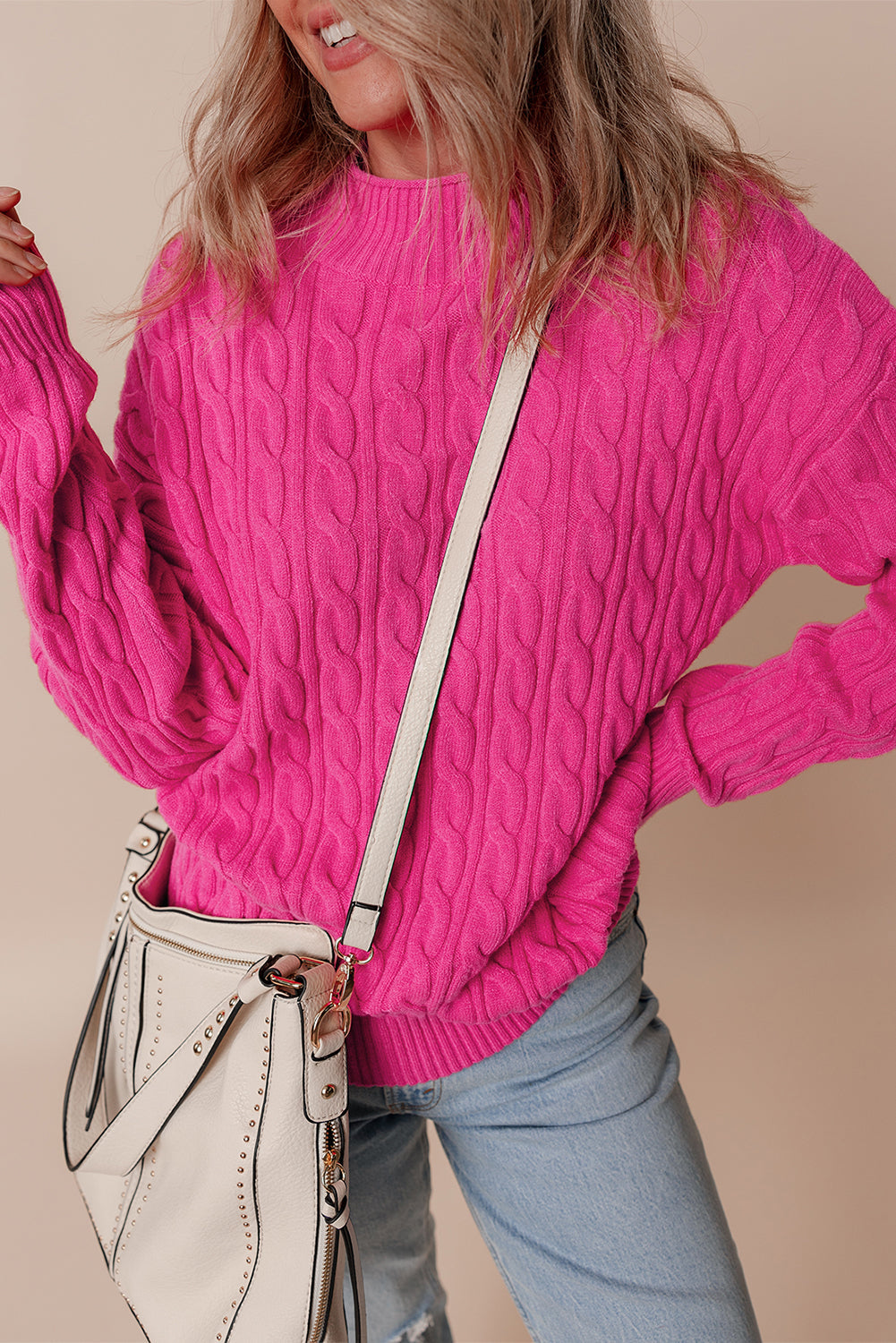 Threaded Pear Lola High Drop Shoulder Sweater