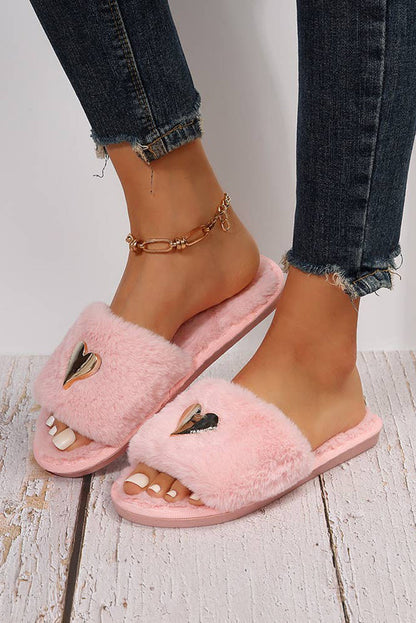 Threaded Pear Alaina Open toe Plush Slippers