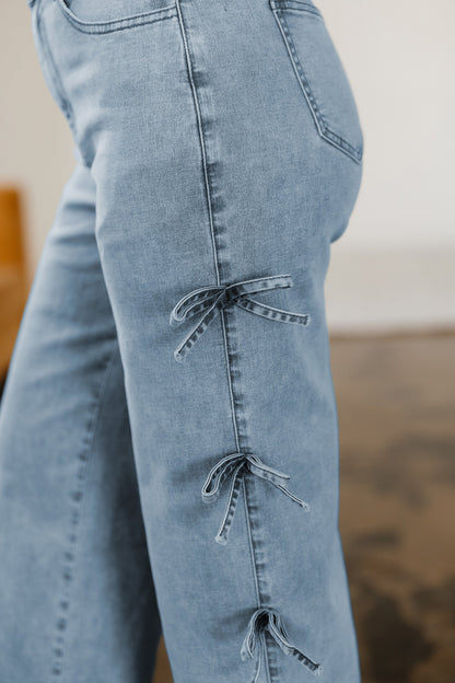 Threaded Pear Maryam Straight Leg Loose Jeans