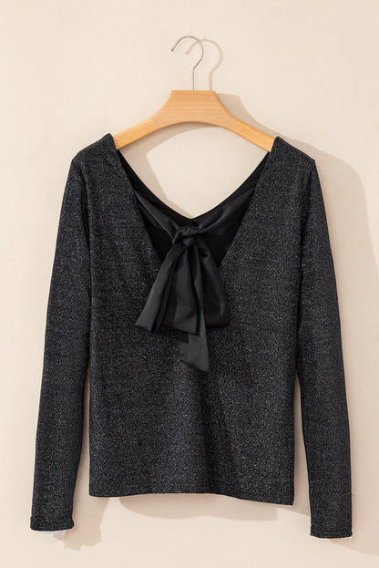 Threaded Pear Ellianna Bowknot Open Back Top