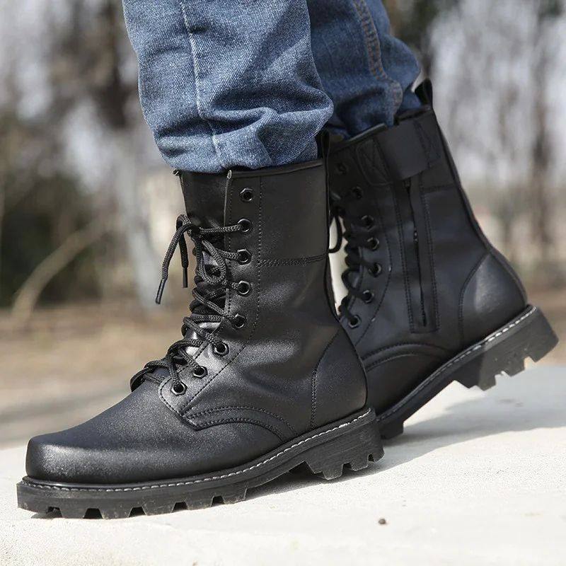 Men’s Military Steel Toe Work Safety Shoes | Tactical Combat Boots for Construction & Hiking | Indestructible Lightweight Safety Sneakers | High-Performance Anti-Smash Work Boots