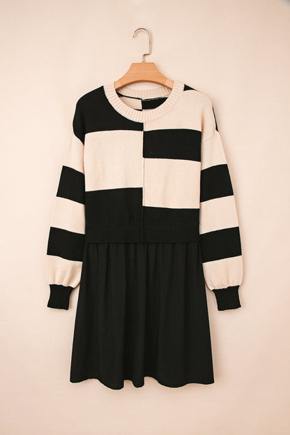 Threaded Pear Sofia Waist Splicing Hem Sweater