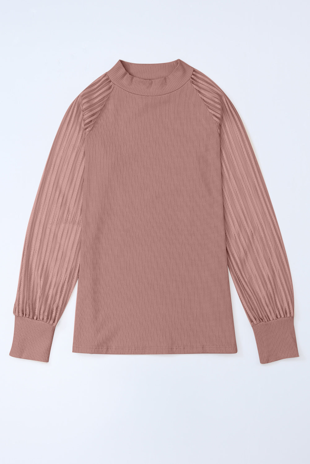 Threaded Pear Elizabeth Crewneck Ribbed top Long Sleeve Top