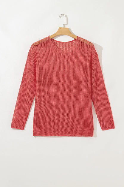 Threaded Pear Hadley Crochet Hollow-out Sweater