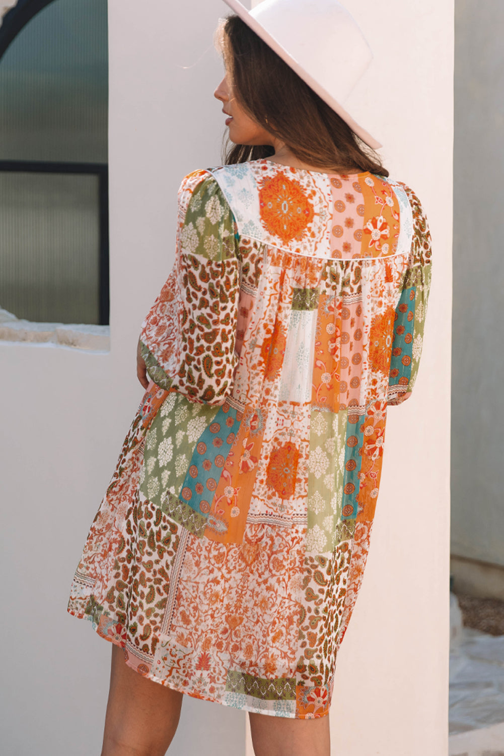 Threaded Pear Tallulah Sleeve Chiffon Loose Dress