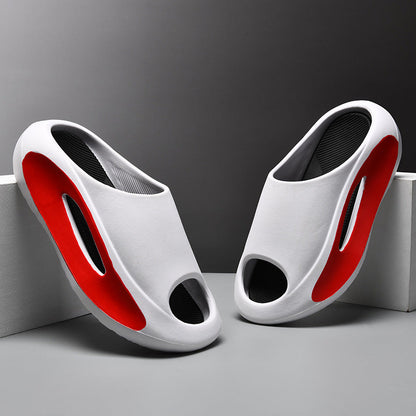 INS Trending Unisex Hollow Slippers | Breathable Peep-Toe Summer Slides | Lightweight Sporty Beach Shoes for Women & Men | Aesthetic Anti-Slip Home & Outdoor Sandals