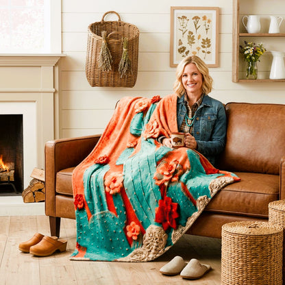 Beautiful Cactus 60x80 Throw Blanket Made in USA