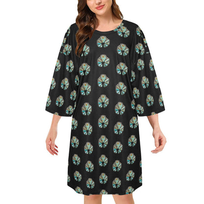 Baha Ranch Turquoise Naja Oversized Sleep Shirt