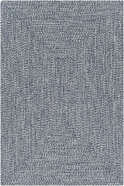 Blue Braided Faux Jute Rug