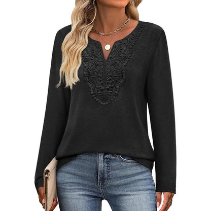 ✨Women Blouses Dressy Casual V Neck Long Sleeve Shirts Fall Outfits Trendy Top