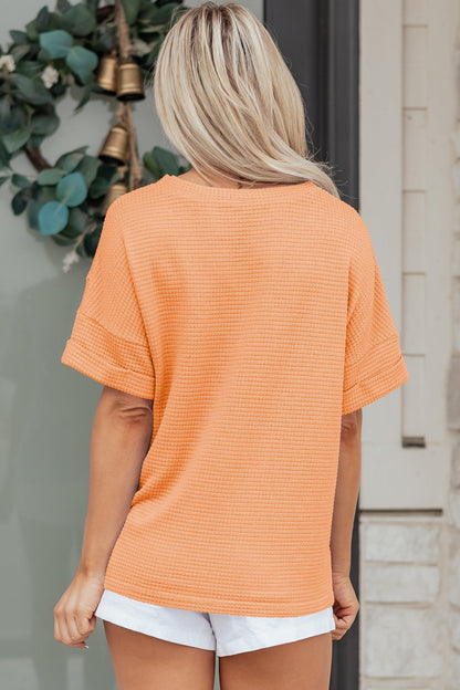 Threaded Pear Xyla Short Sleeve Knit Top