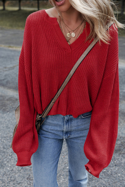 Threaded Pear Evelyn Knit Drop Shoulder Sweater